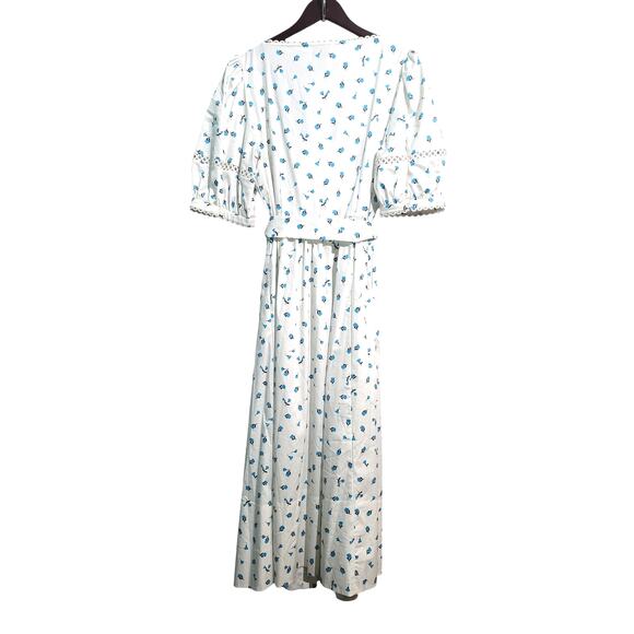 Kate Spade White Dainty Bloom Poplin Midi Dress Size 14 - Picture 3 of 7